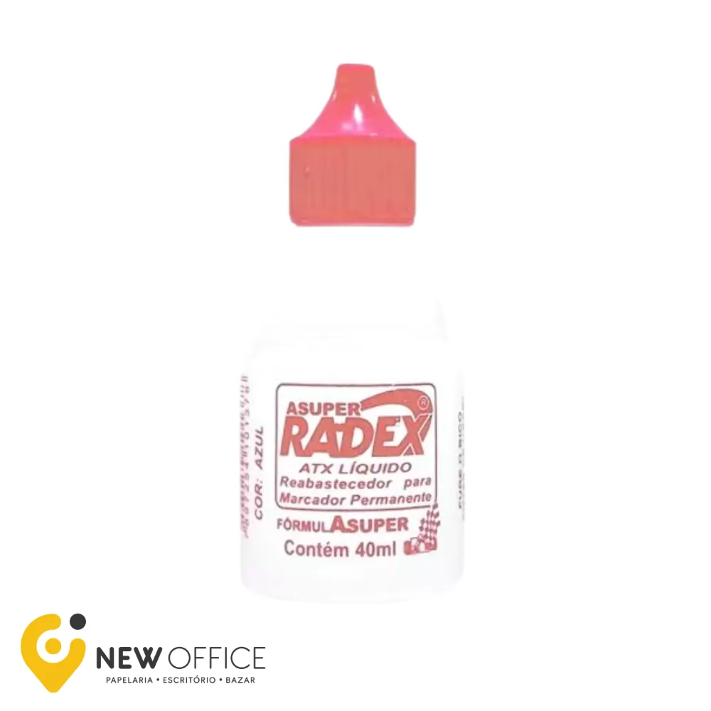 TINTA MARCADOR PERMANENTE REABASTECEDOR 40ML VERMELHO RADEX