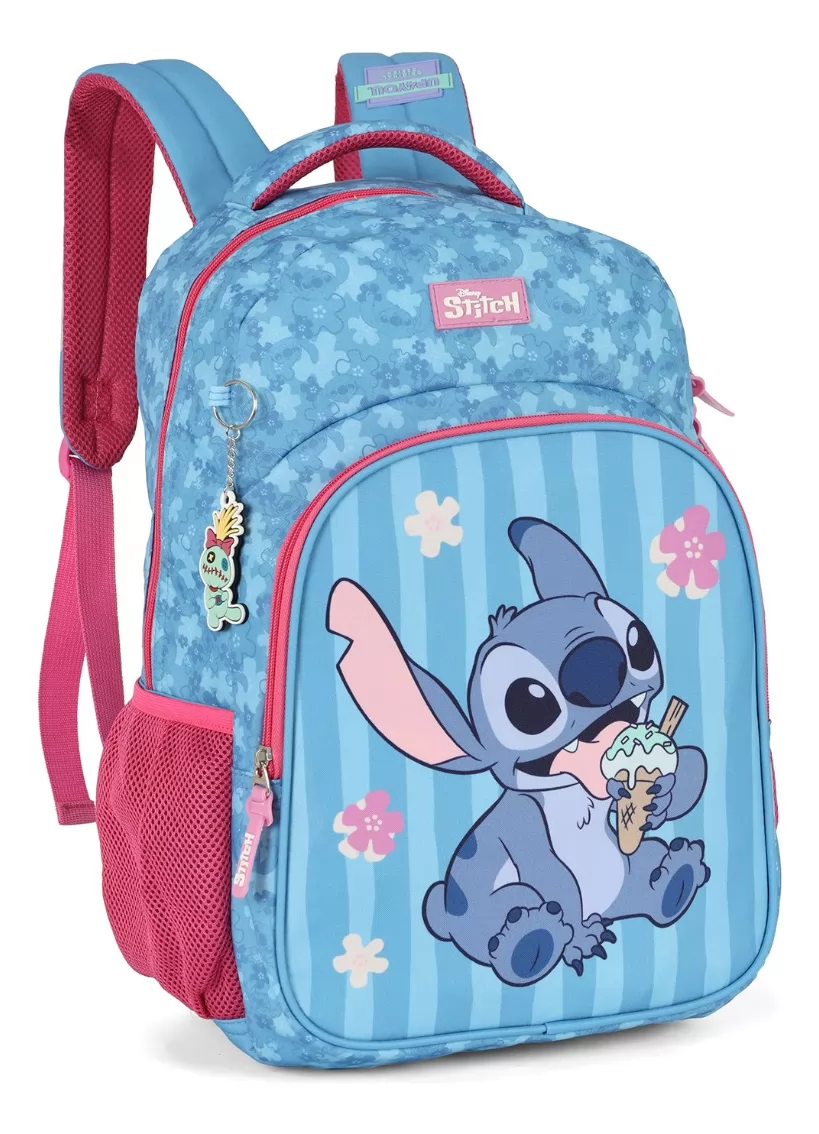 KIT MOCHILA + LANCHEIRA STITCH PINK SORVETE