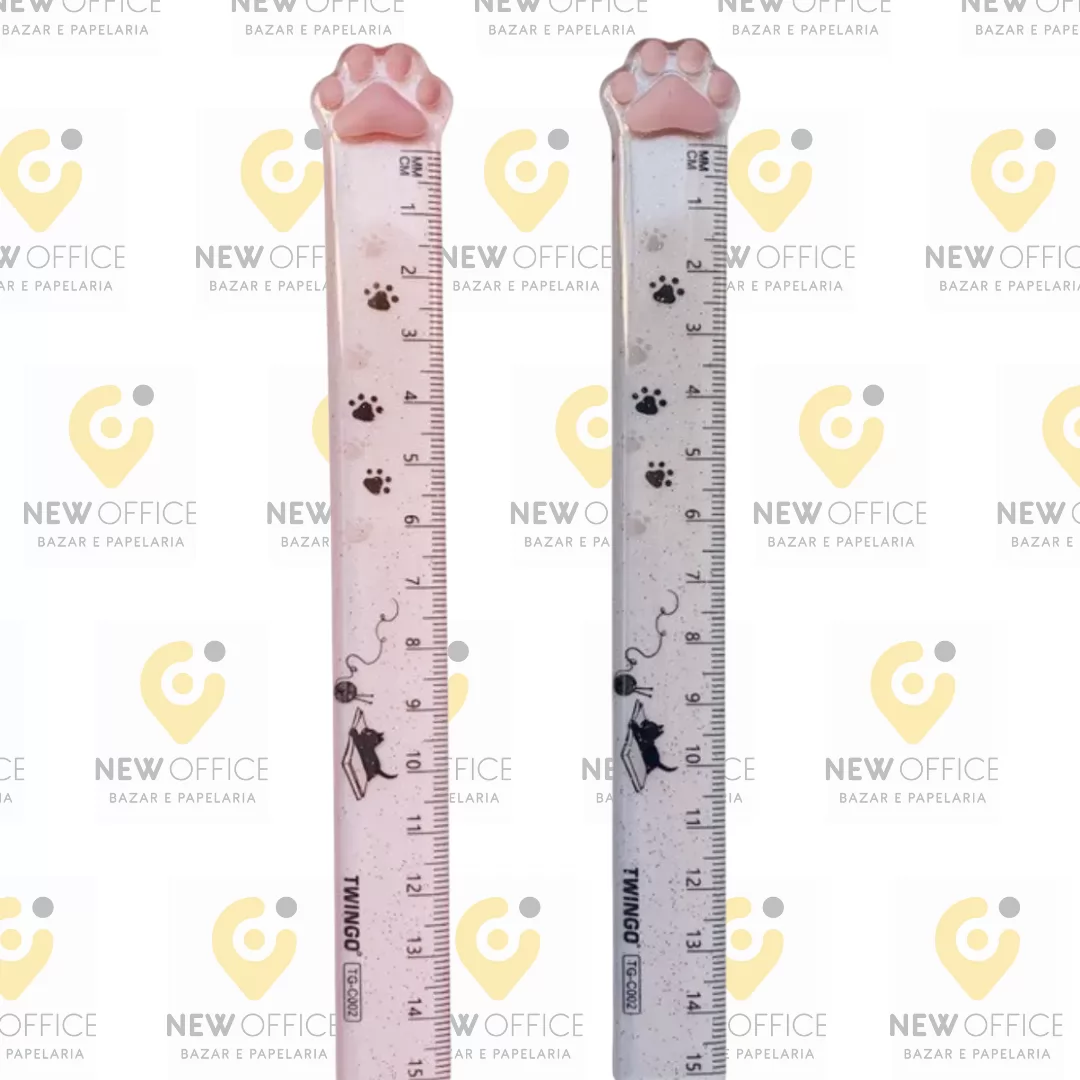 REGUA CUTE GATINHOS 15CM - FOFY