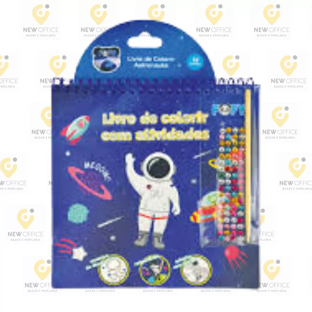LIVRO DE COLORIR ASTRONAUTA STRASS - FOFY