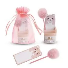 KIT MESA ANOTACOES LILAC BEAR - FOFY
