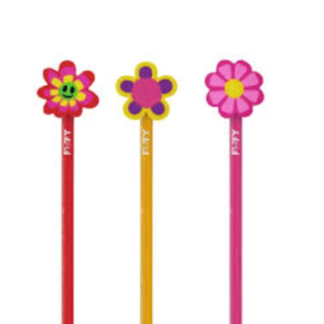 LAPIS COM BORRACHA FLOWERS  - FOFY