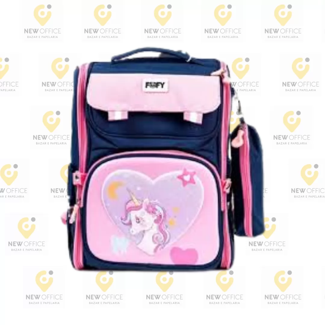 MOCHILA ESCOLAR UNICORNIO LUXO - FOFY