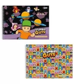 CADERNO DESENHO 80FLS STUMBLE GUYS CAPAS SORTIDAS- JANDAIA