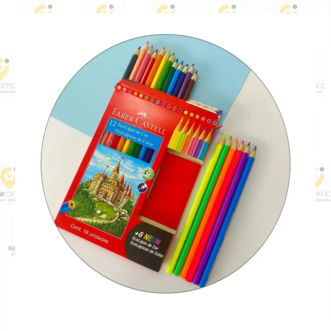 ECOLAPIS 12 CORES + 6 NEON - FABER-CASTELL