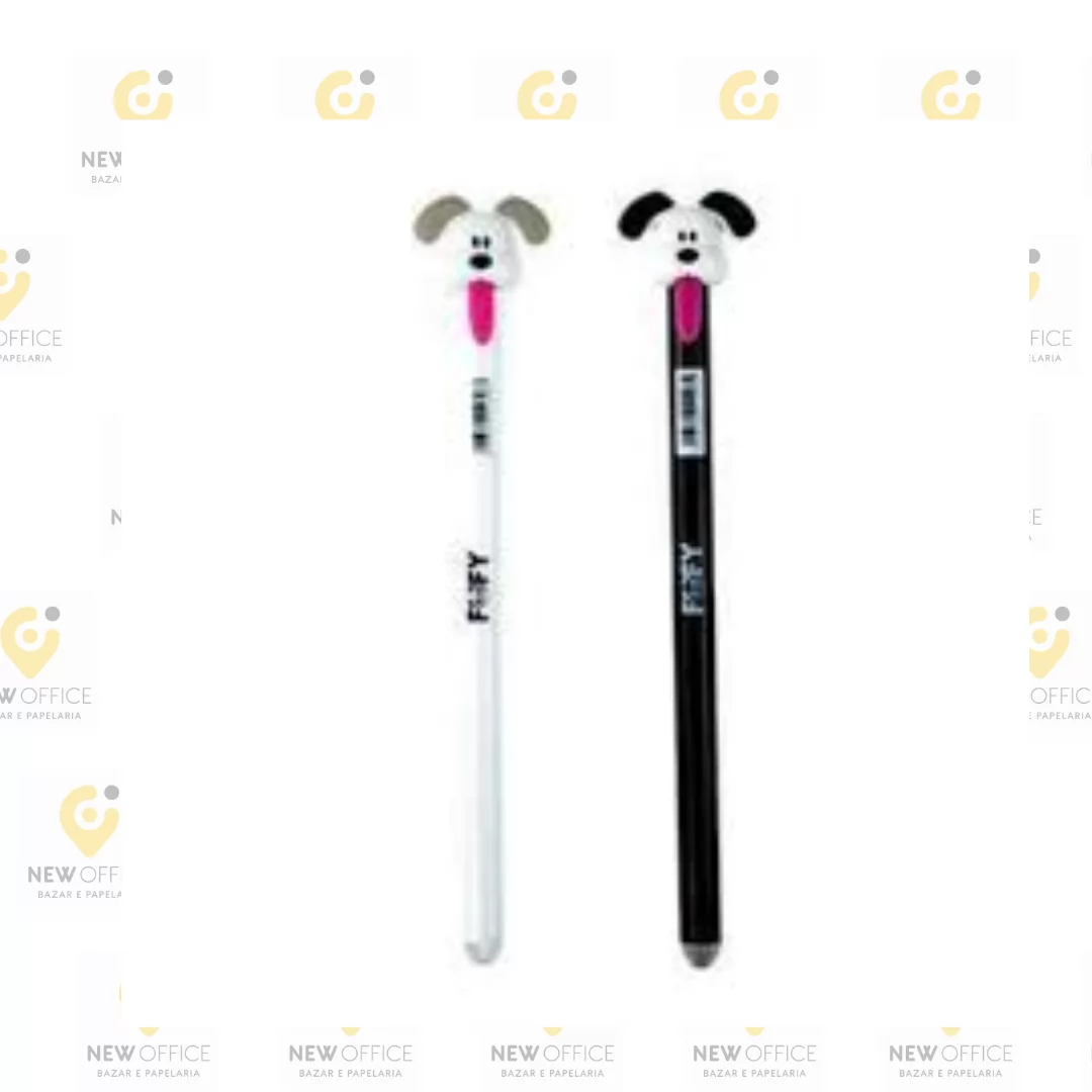 CANETA APAGAVEL DOG TONGUE BRANCA  - FOFY