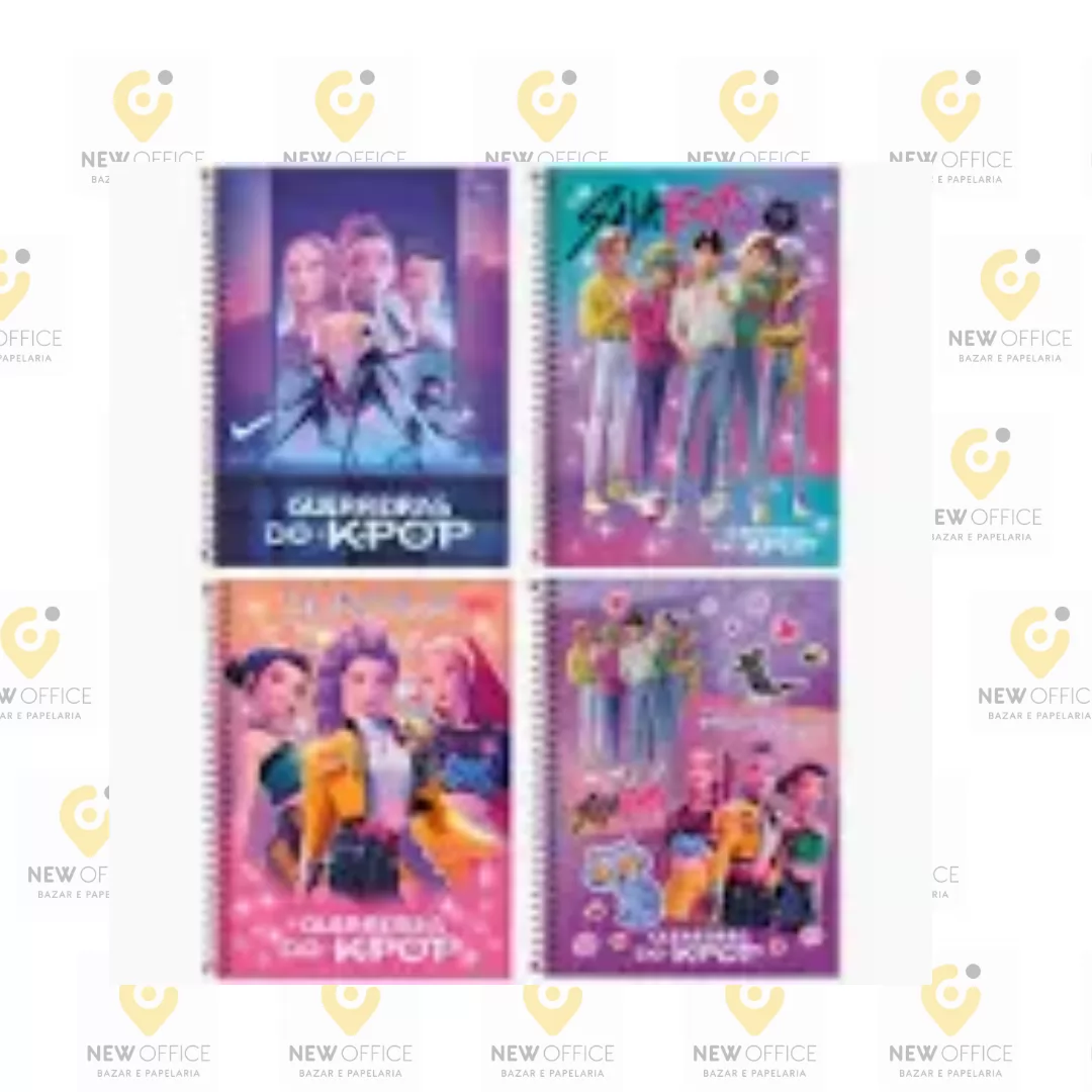 CADERNO UNIV.  GUERREIRAS K-POP 1 MAT. 80 FOLHAS - TILIBRA