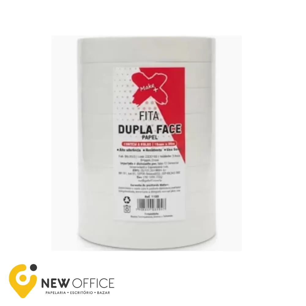 FITA DUPLA FACE PAPEL 18MMX30M - MAKE+