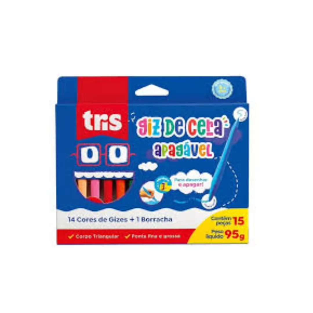 GIZ APAGAVEL 14 CORES+BORRACHA - TRIS