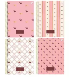 CADERNO UNIV 1M 80F SWEET CHERRY - ANIMATIVA