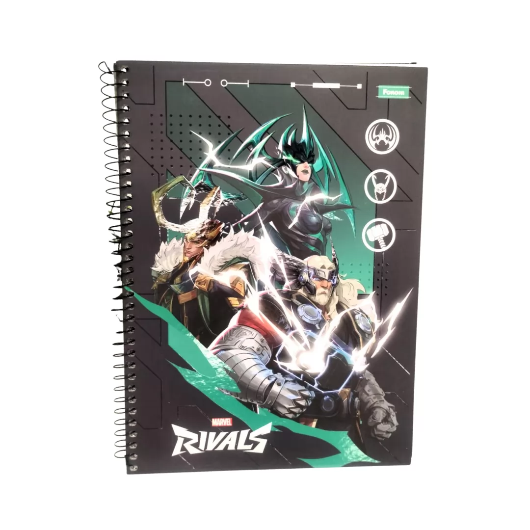 CADERNO UNIV. 80F 1M MARVEL RIVALS - FORONI
