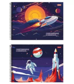CADERNO DESENHO 80FLS SPACEFLY CAPAS SORTIDAS - FORONI