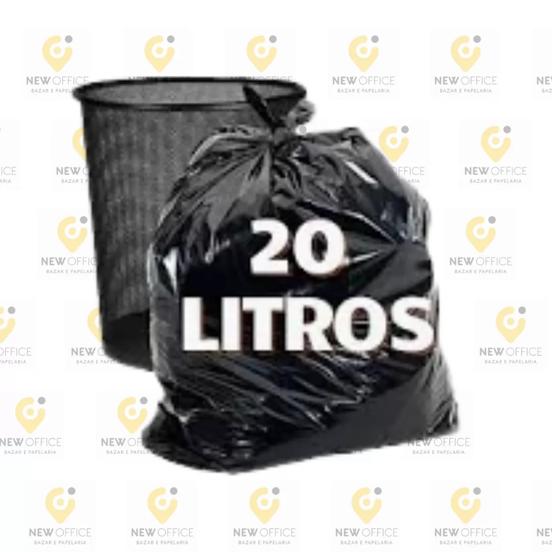 SACO DE LIXO 20LT 40X50X0,02 PRETO C/100 UN-LIX