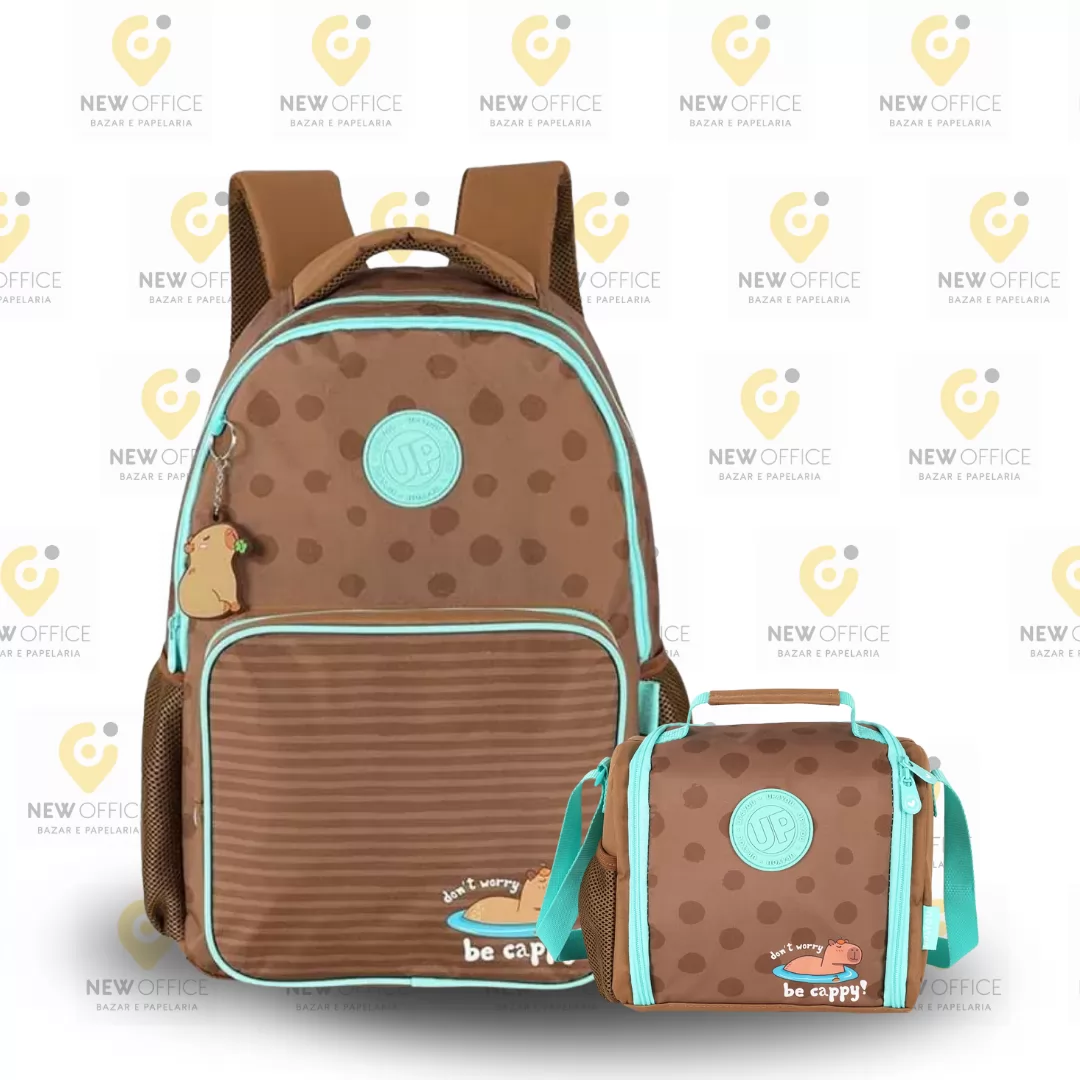 KIT MOCHILA CAPIVARA VERDE + LANCHEIRA