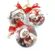 BOLINHA ACRÍLICA PERSONALIZADA NATAL KIT 6 UNIDADES