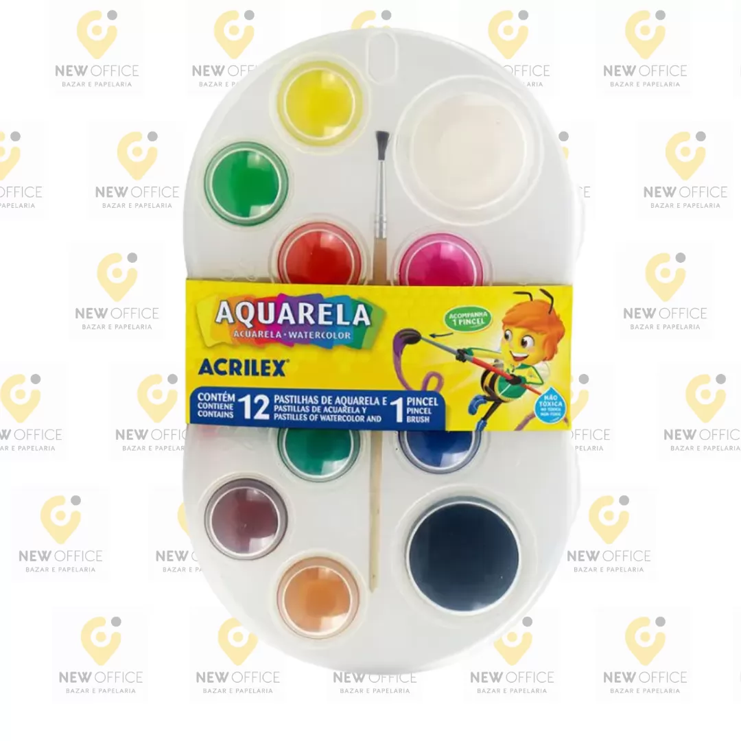 ESTOJO AQUARELA WATERCOLOR 10 CORES - ACRILEX