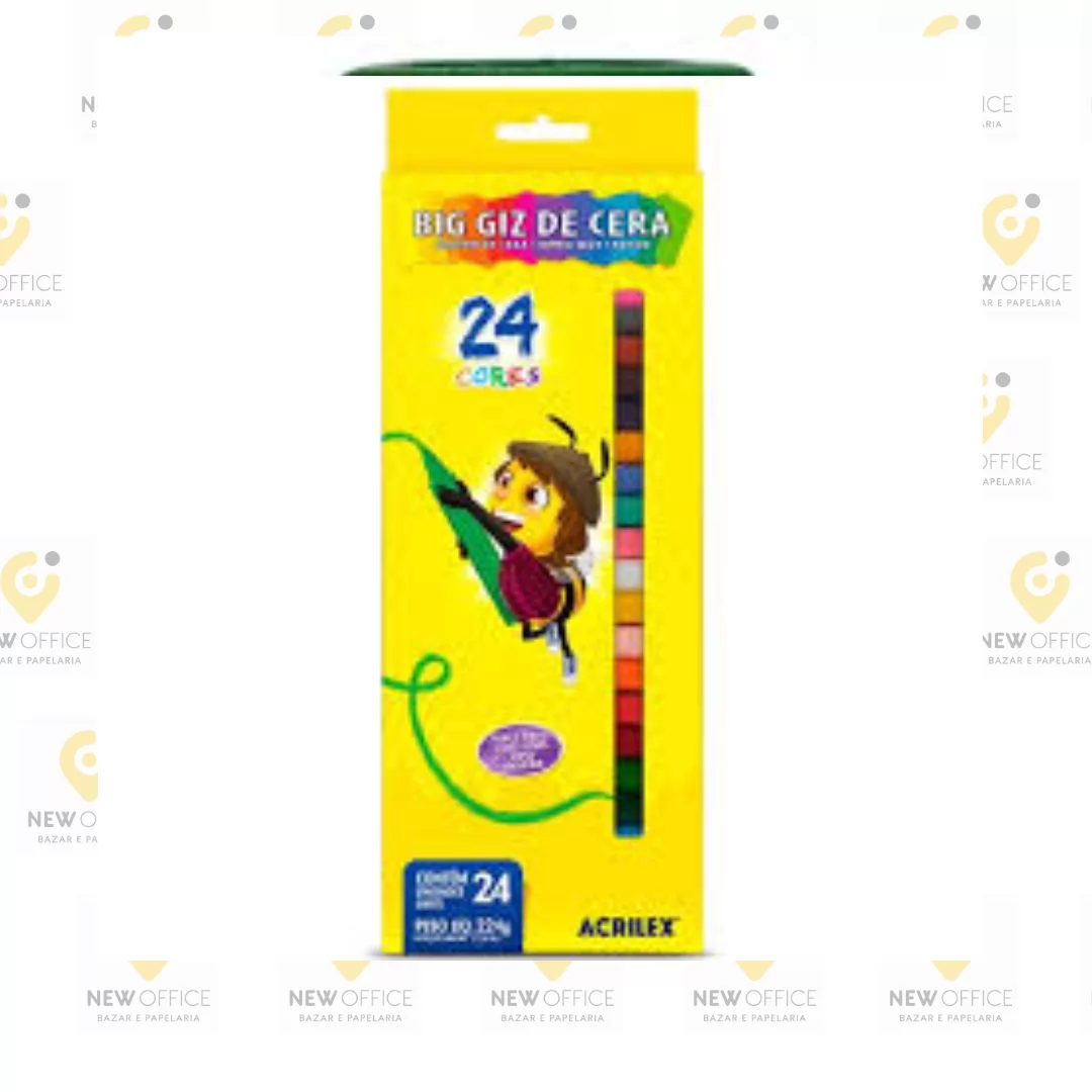BIG GIZ DE CERA - 24 CORES - ACRILEX