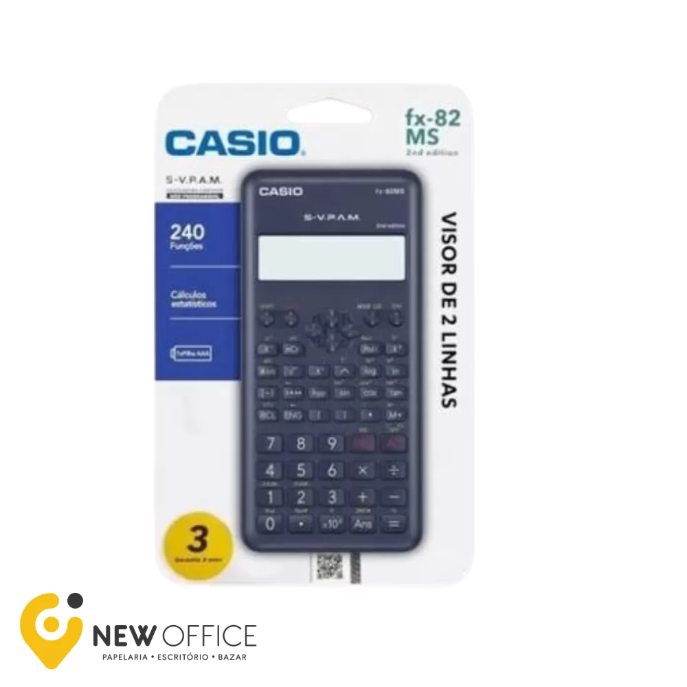 CALCULADORA CIENTIFICA FX82 DISPL.C/2LINHAS 240FUNC - CASIO