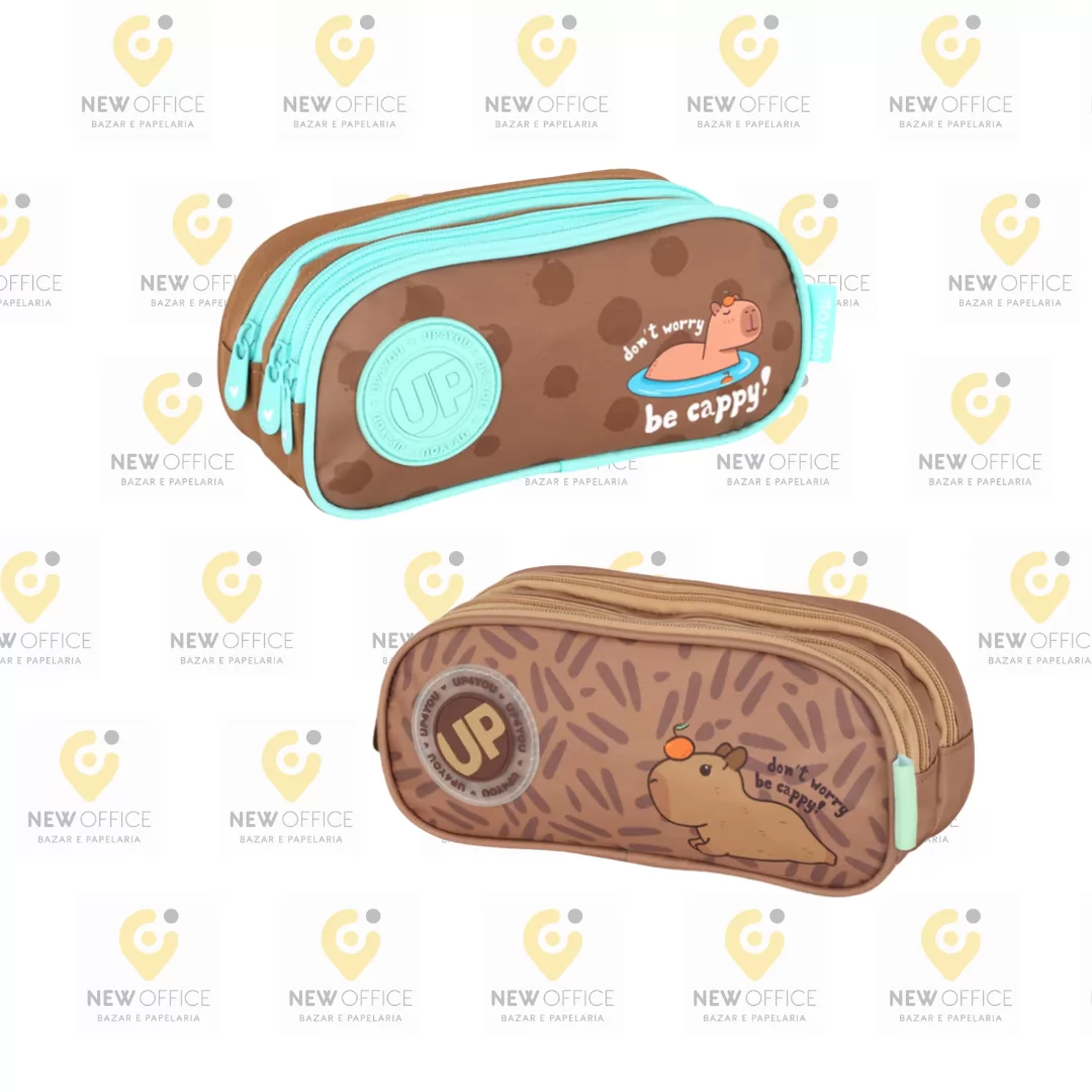 ESTOJO TRIPLO CAPIVARA MARROM - UP4YOU