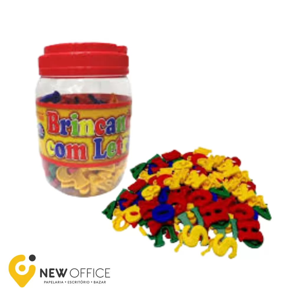 BRINCANDO COM LETRAS E NUMEROS - POTE 118 PCS - PAIS E FILHOS