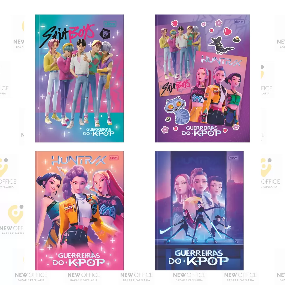 CADERNO BROCH. GUERREIRAS KPOP 80F - TILIBRA