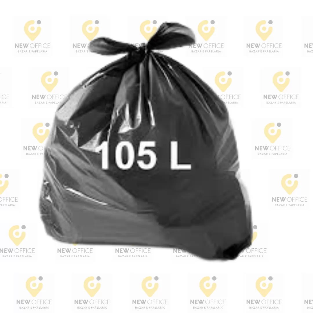 SACO P/ LIXO 105LT PRETO C/100 UN SUP 25KG - ROSA PLAST