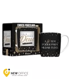 CANECA PORCELANA 300ML - ONDE DEUS TE COLOCAR BRASFOOT