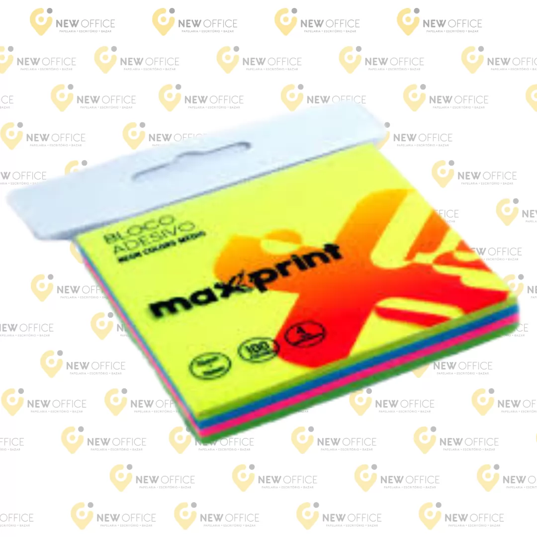 BLOCO DE RECADO 4 CORES NEON 100FLS- MAXPRINT