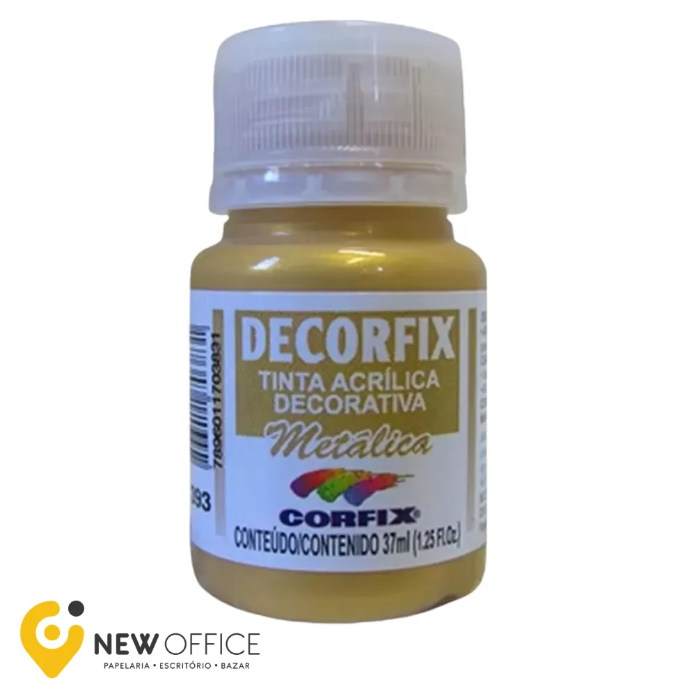 TINTA ACRILICA METALICA 37ML OURO - CORFIX
