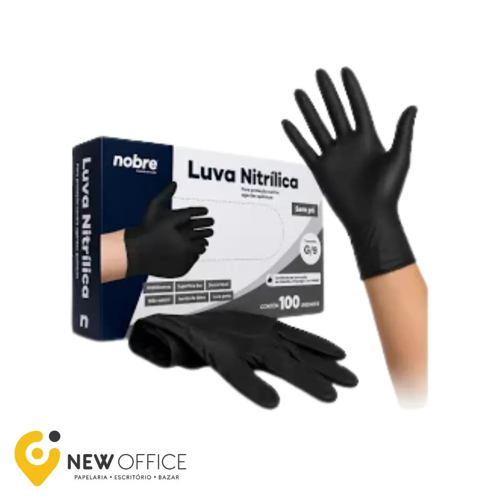 LUVA NITRICA SEM/PÓ - TAM. M - NOBRE