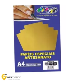 PAPEL LAMINADO LAMICOTE A4 250G OURO -OFF PAPER