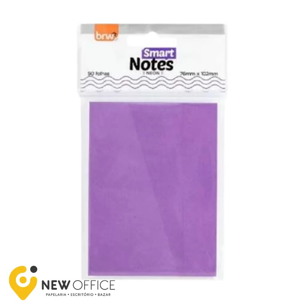 BLOCO SMART NOTES 76X102MM - ROXO NEON - BRW