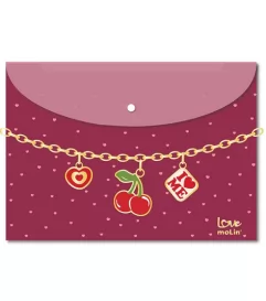 PASTA HORIZONTAL LOVE CHERRY VERMELHA- MOLIN