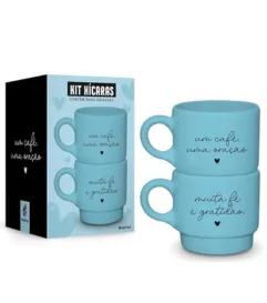 CANECA DUPLA 210ML CAFE E ORACAO- BRASFOOT