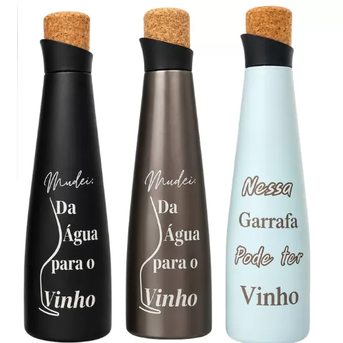 GARRAFA ISOTERMICA P/ VINHO 500ML -GOLDEN RIO