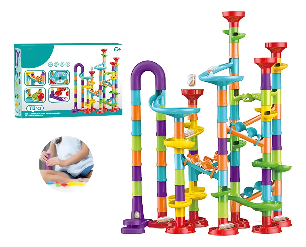 PISTA LABIRINTO MARBLE RUN 113 PEÇAS- ARK TOYS