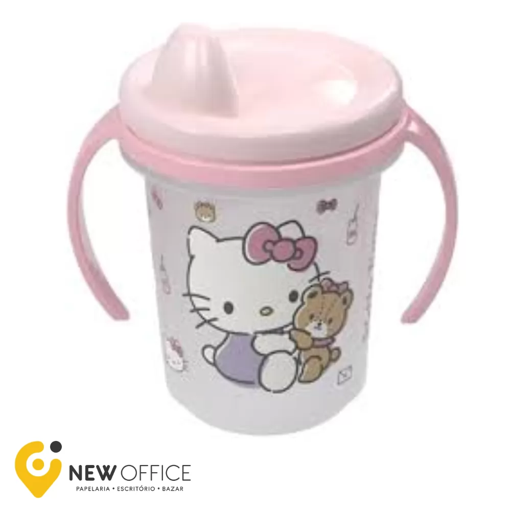 COPO COM TAMPA HELLO KITTY 280ML- PLASÚTIL