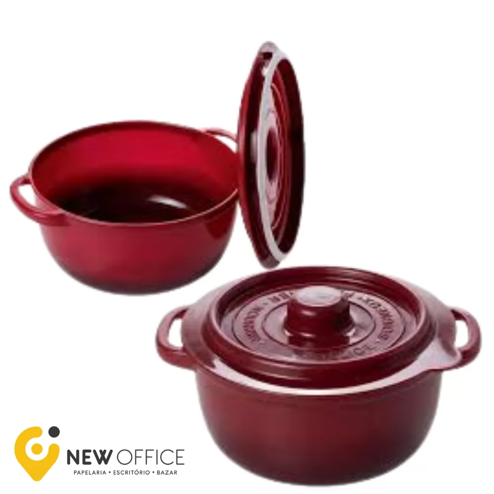 POTE SUPREME REDONDO VERMELHO 950ML- PLASÚTIL