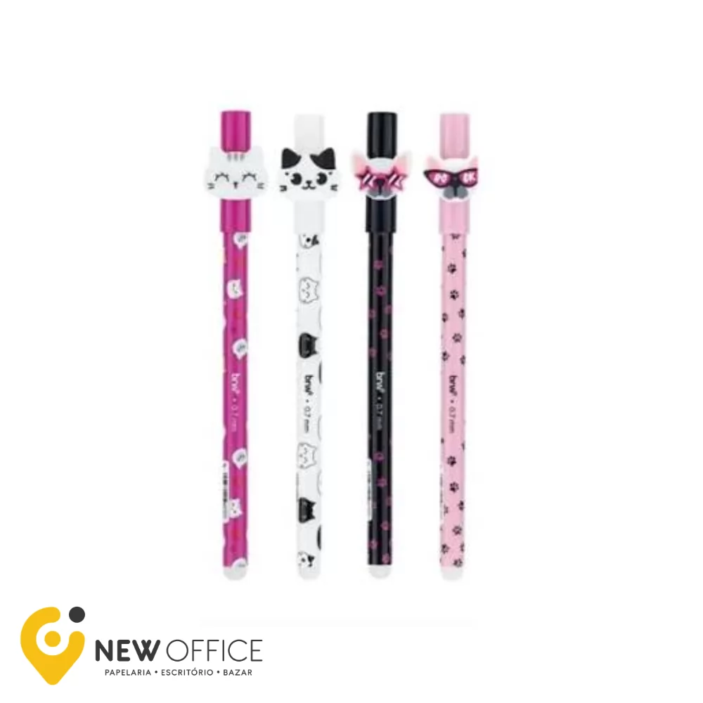 CANETA GEL APAGAVEL PAWS 0.7MM -BRW