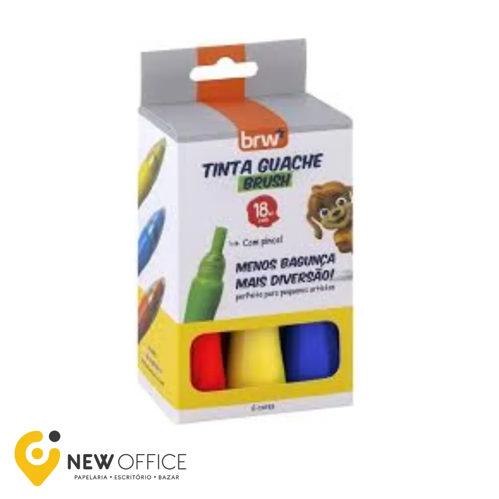 TINTA GUACHE BRUSH 6 CORES- BRW