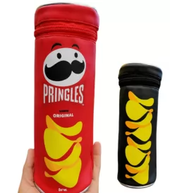 ESTOJO TUBO PRINGLES PRETO/VERMELHO -BRW