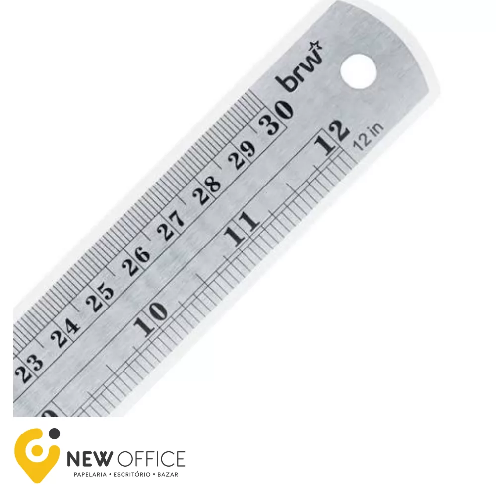 RÉGUA DE AÇO 30CM - BRW