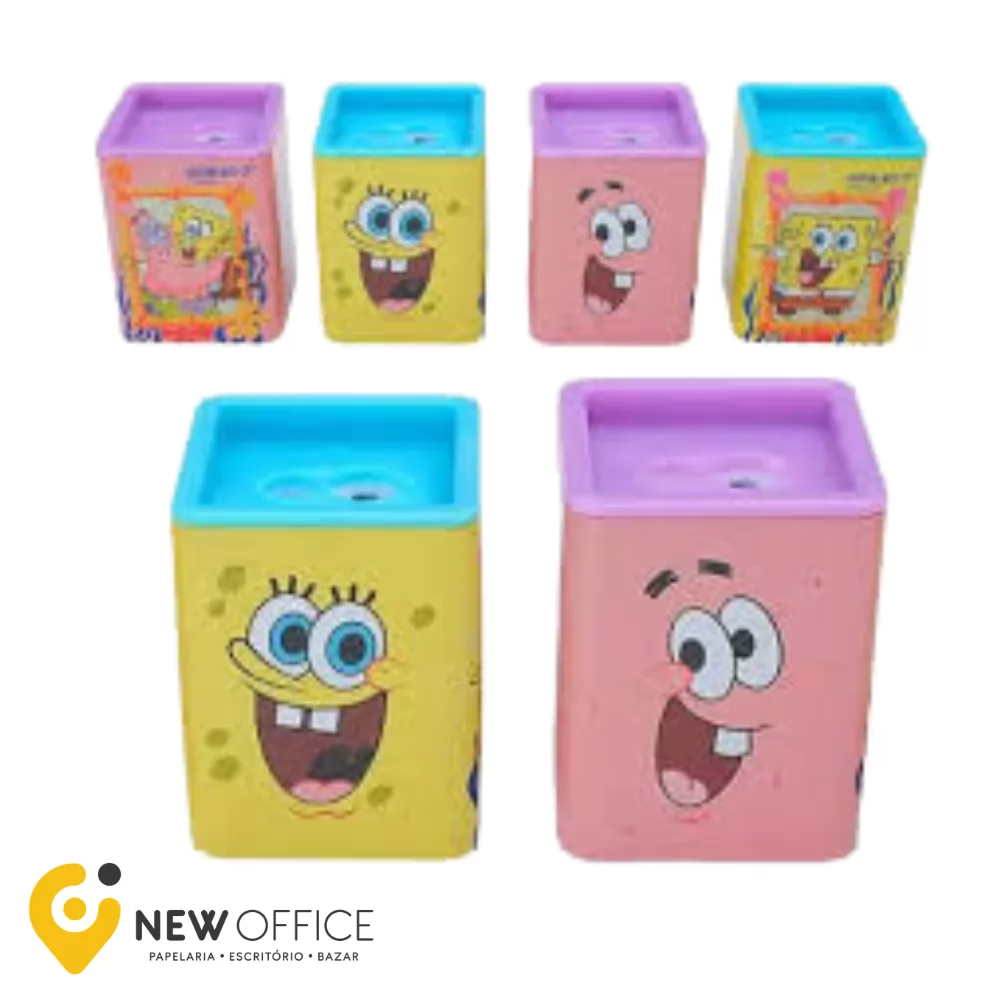 APONTADOR LATINHA DUPLO BOB ESPONJA- LEO E LEO