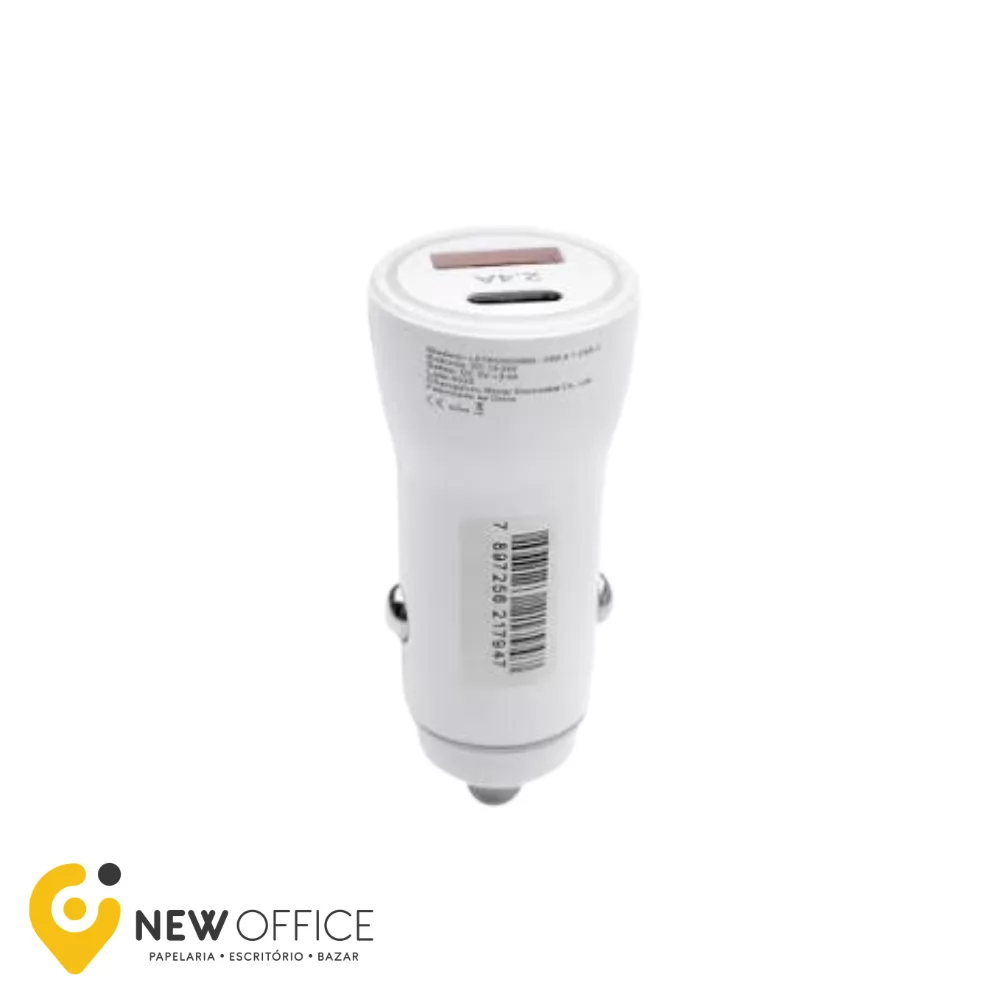 CARREGADOR VEICULAR 12W USB-A /USB-C- LETRON