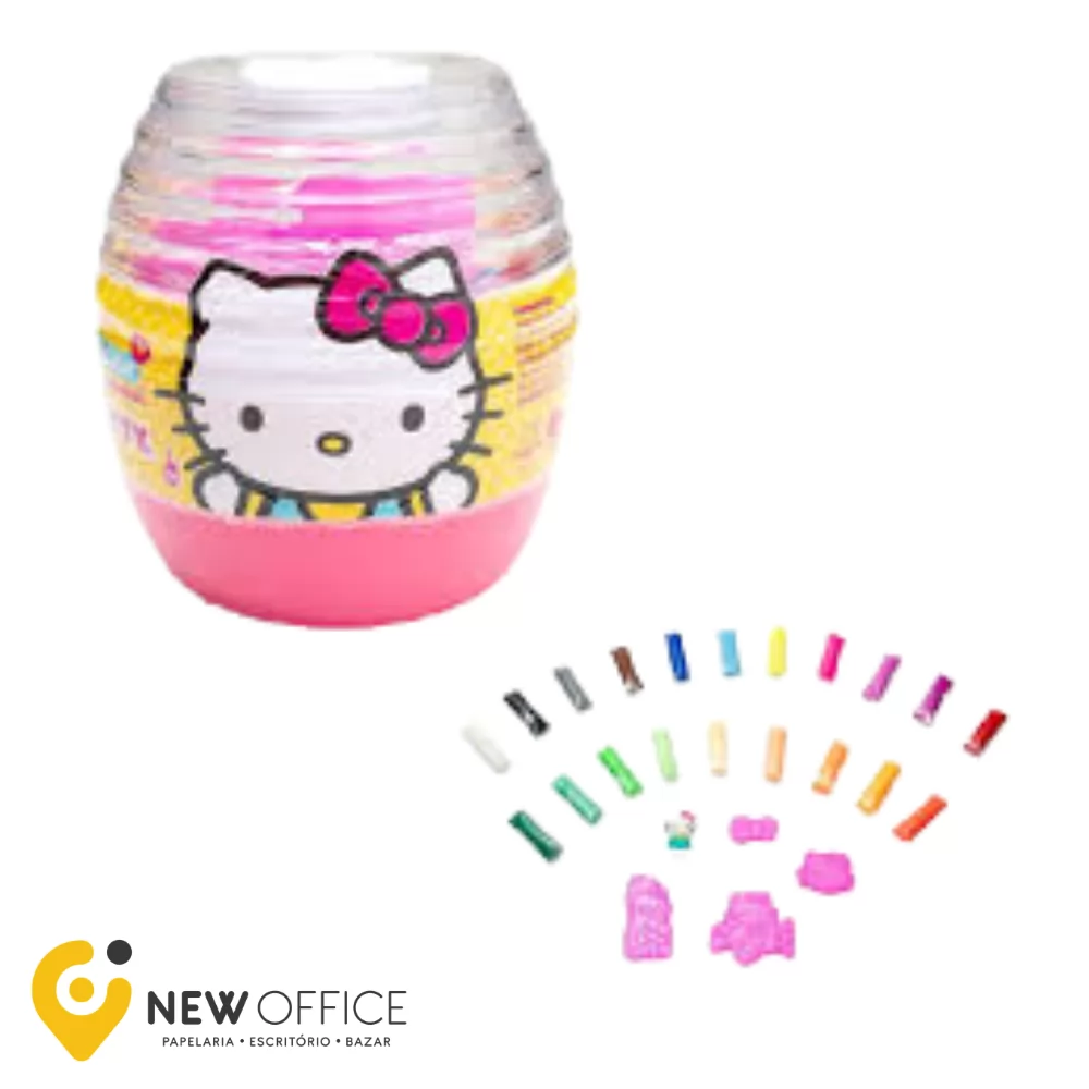 KIT MASSA MODELAR HELLO KITTY C/ BONECA SURPRESA - LEOELEO