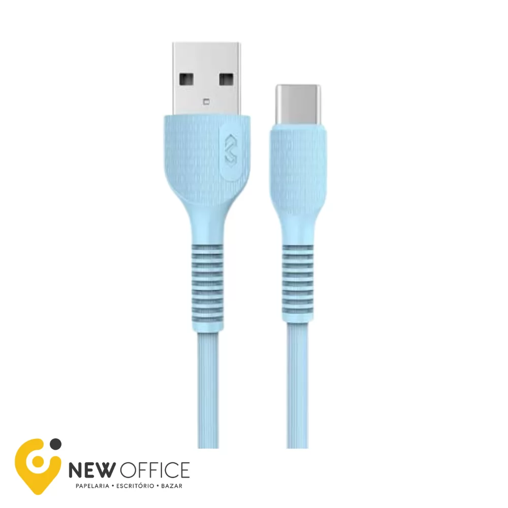 CABO TIPO C PVC 2 METROS AZUL - LETRON
