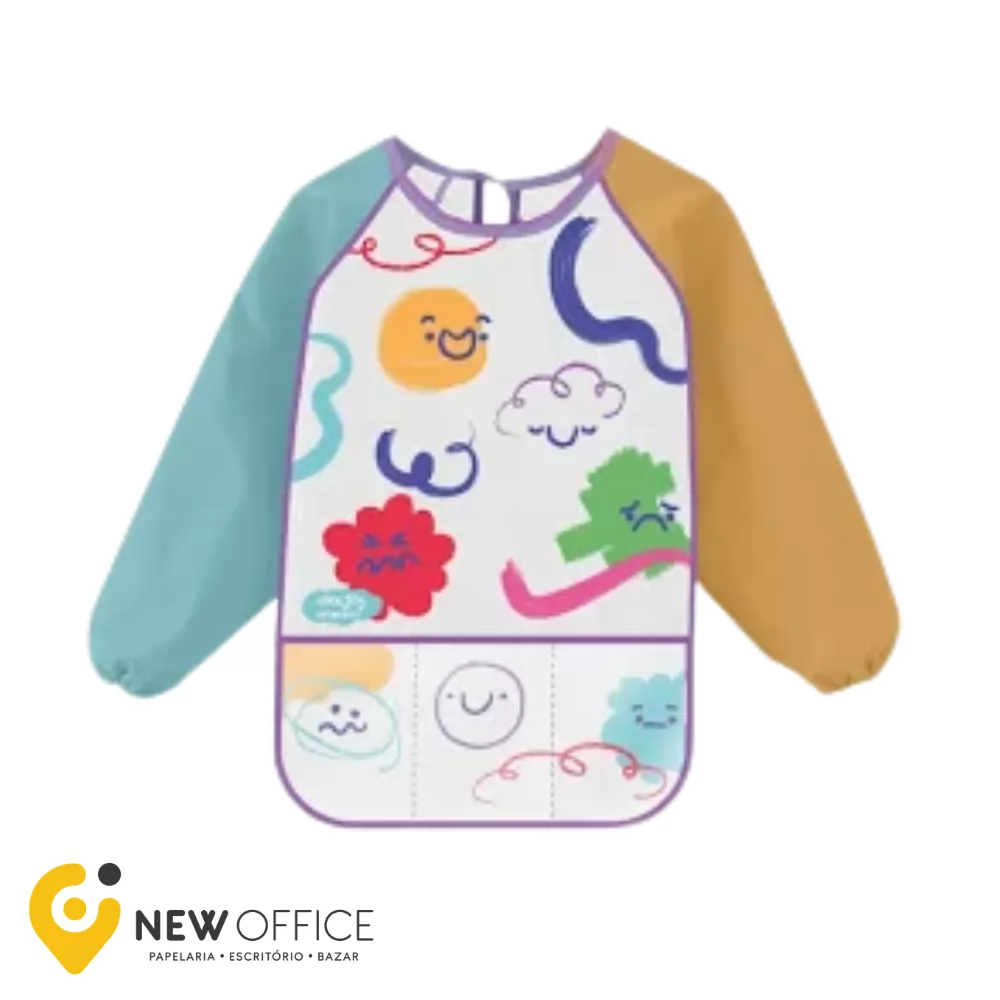 AVENTAL INFANTIL MANGA COMPRIDA C/BOLSO- LEO&LEO