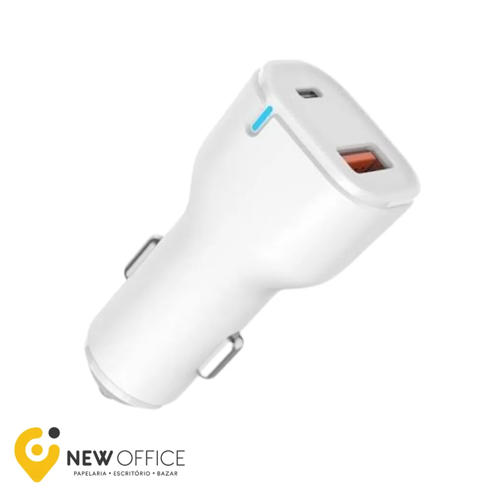 CARREGADOR VEICULAR 48W ENTRADAS USB A USB C -LETRON