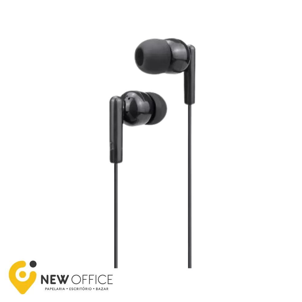 FONE DE OUVIDO PRETO INTRA AURICULAR DIA A DIA- LETRON