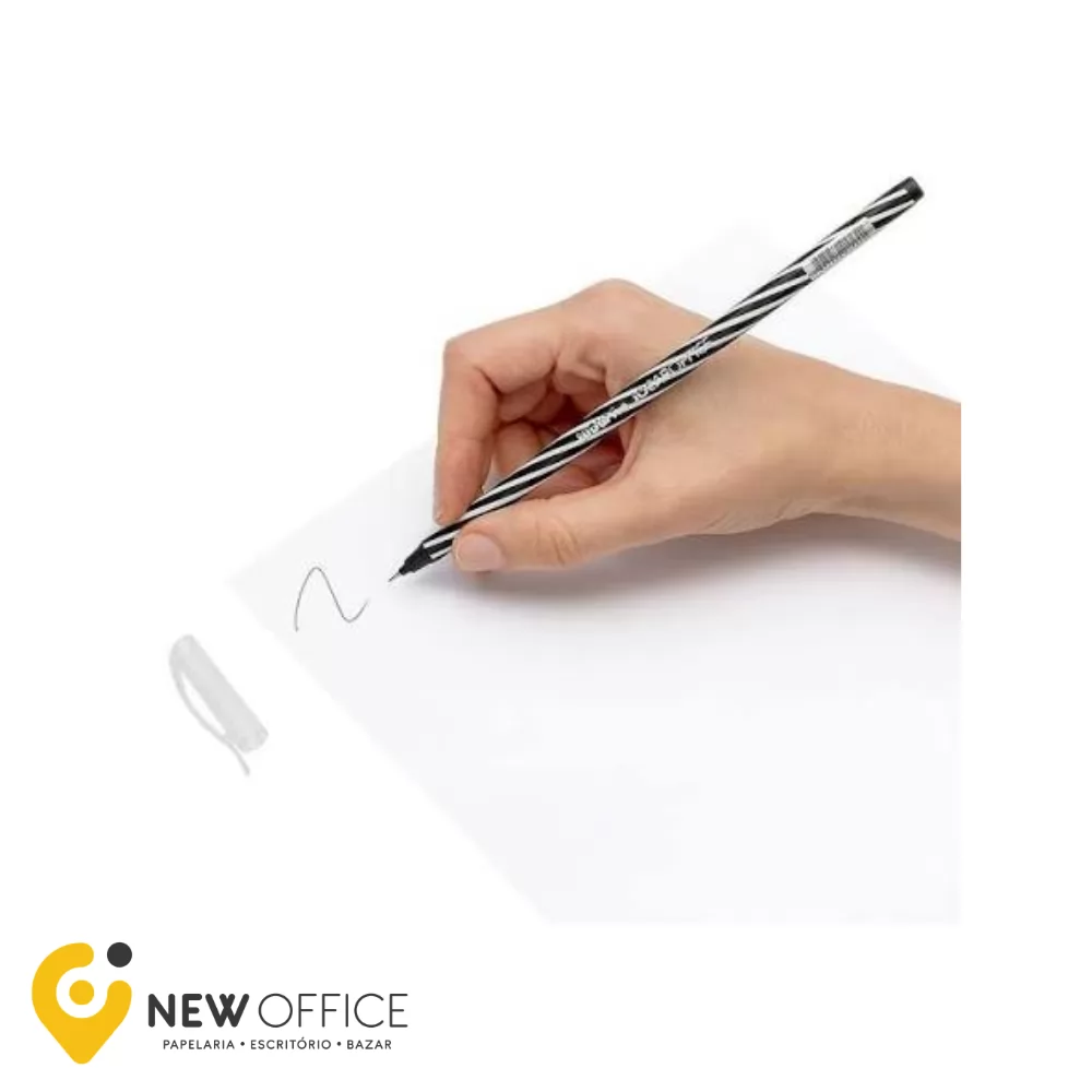 CANETA ESFEROGRAFICA PRETA WOW FUN 0.7- JOCAR OFFICE